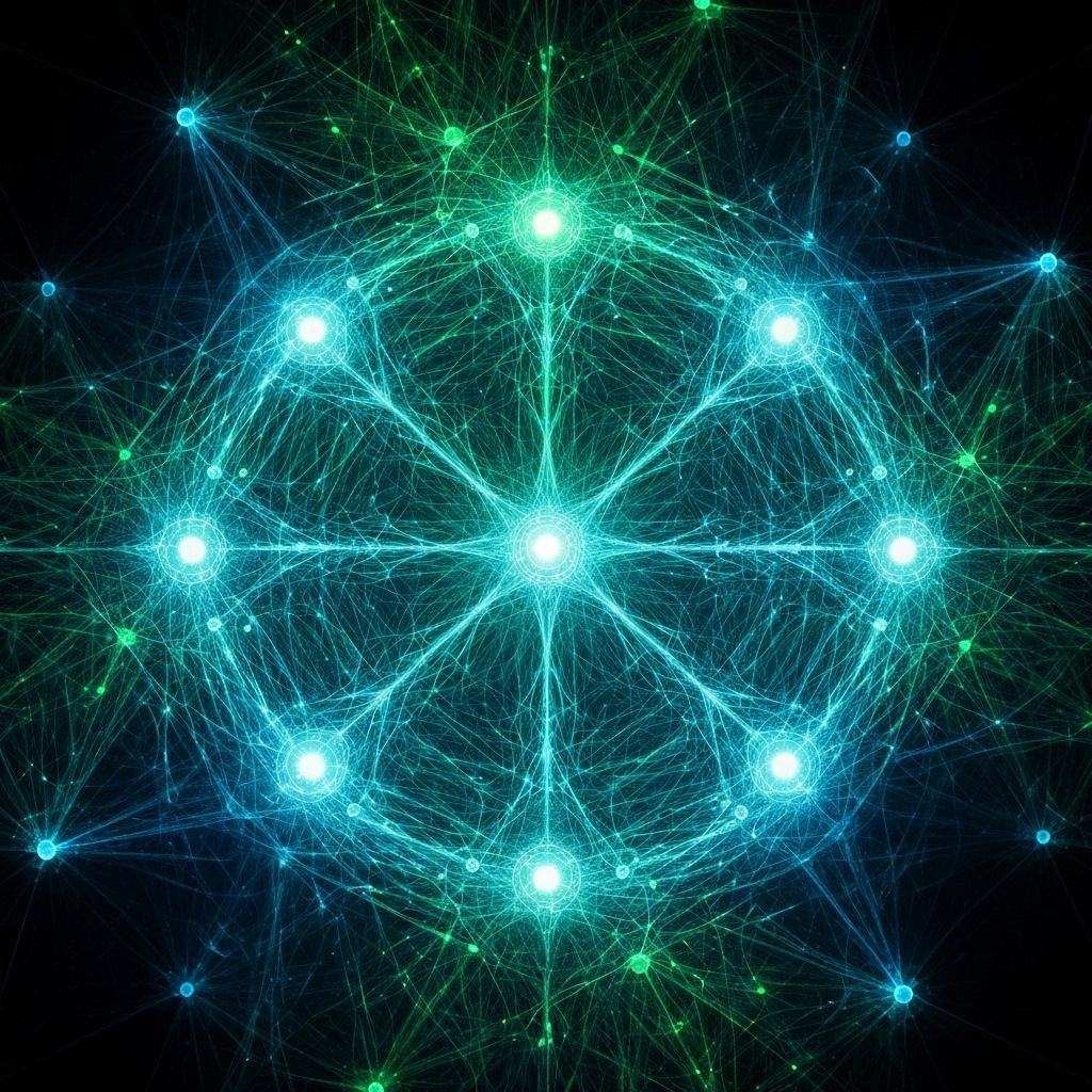 Abstract representation of interconnected value and belief systems